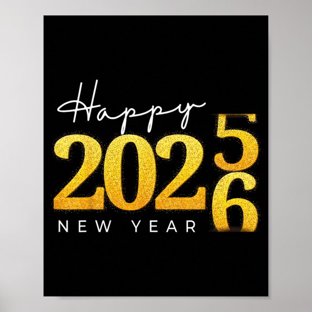 Póster Happy New Year 2026 New Year's Eve Countdown Party (Frente)