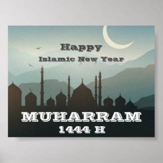 Póster Happy New Year Muharram 1444 H