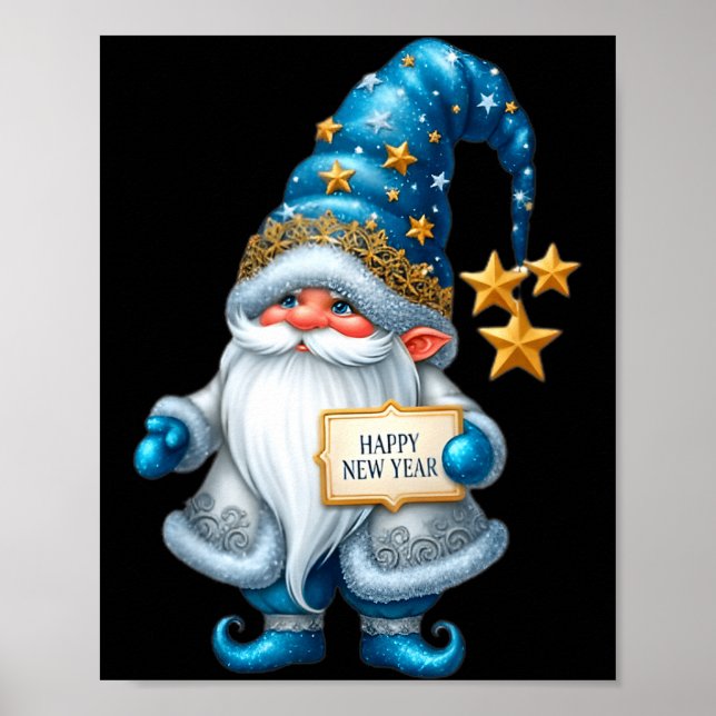 Póster Happy New Years Eve 2026 Party Gnomes Matching Fam (Frente)