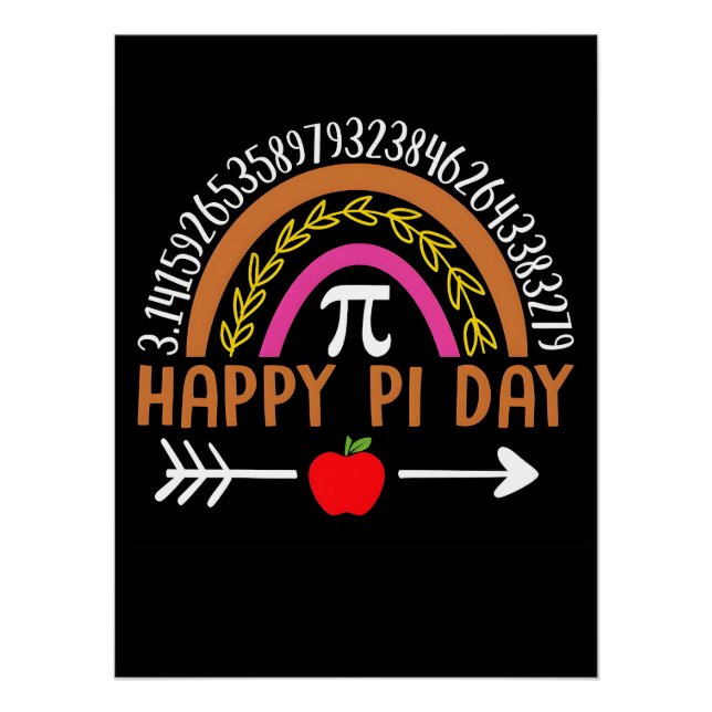Póster Happy Pi Day Shirt Design Print Template (Anverso)