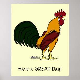 Póster Happy Rooster
