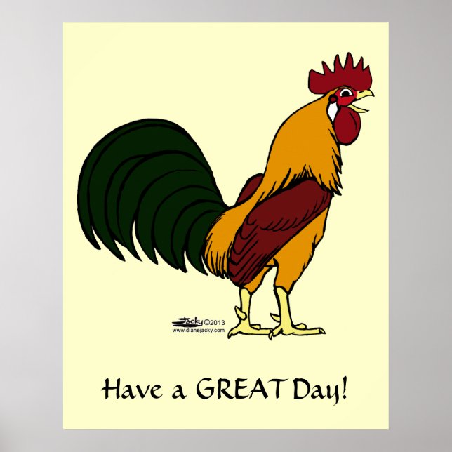 Póster Happy Rooster (Frente)