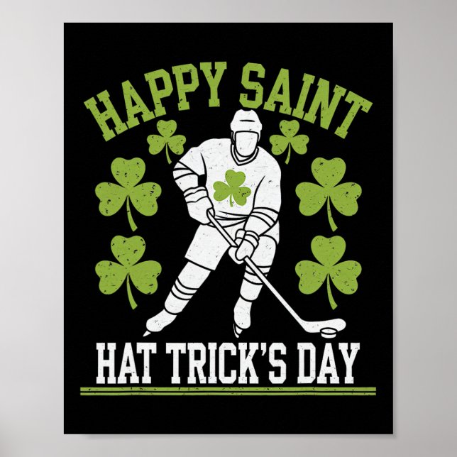 Póster Happy Saint Hat Trick's Day St. Patrick's Day Hock (Frente)