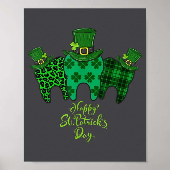 Póster Happy St Patrick's Day Dental Istant Tooth Patrick (Frente)