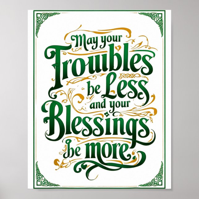 Póster Happy St. Patrick's Day Motivational Quote Apparel (Frente)