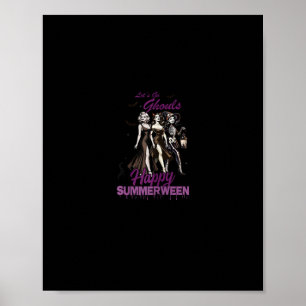 Póster Happy Summerween Ghoul Chica Squad