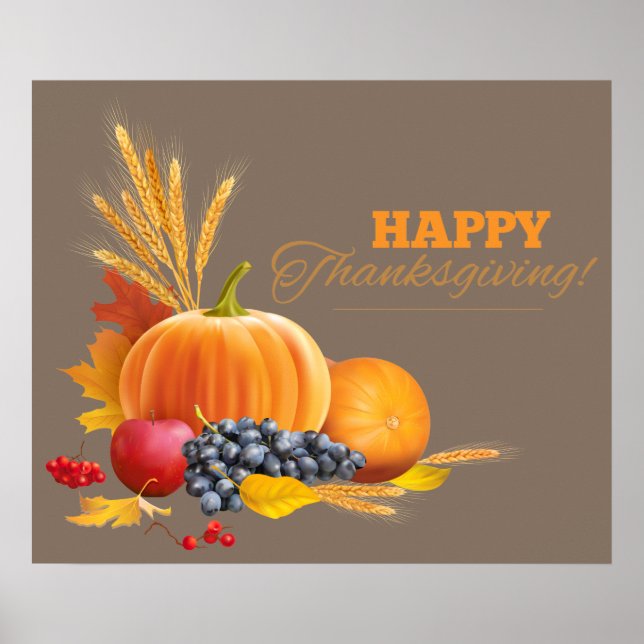 Póster Happy Thanksgiving Poster (Frente)