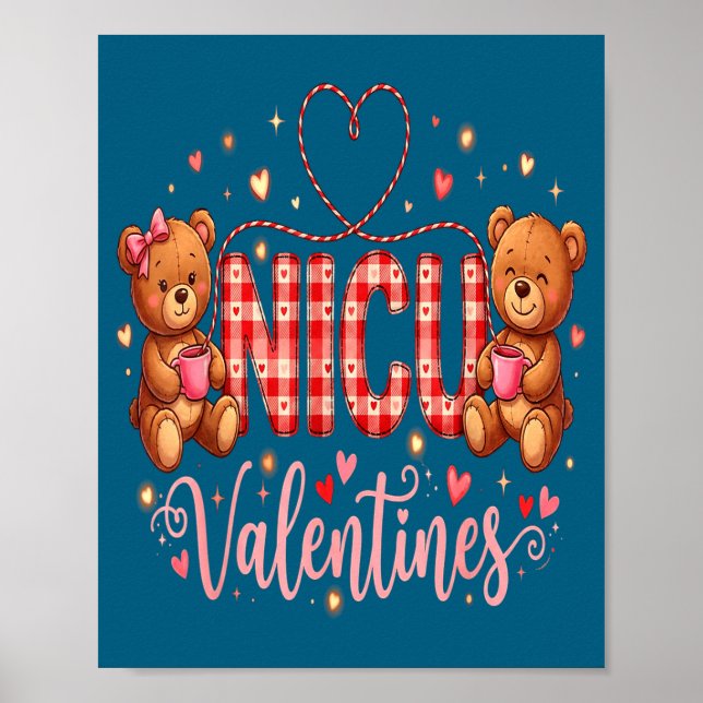 Póster Happy Valentine Nurse Nicu Valentines Day Shirt Nu (Frente)