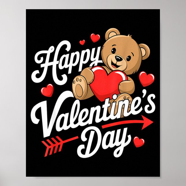 Póster Happy Valentines Day Shirts Women Cute Valentine  (Frente)