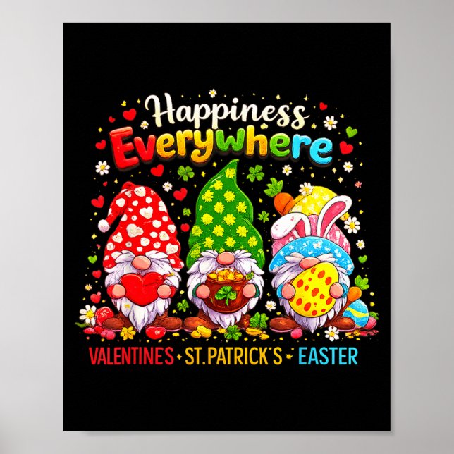 Póster Happy Valentines St Patrick Easter Happy Holiday G (Frente)