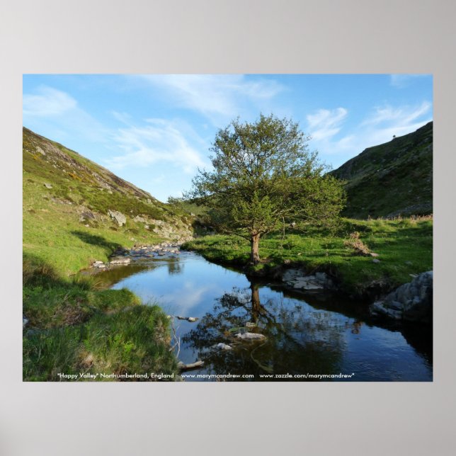 Póster Happy Valley, Inglaterra de Northumberland (Frente)