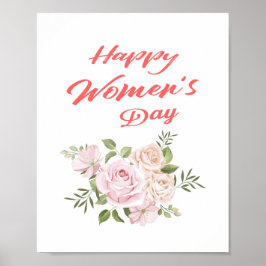 Póster happy women's day vertical