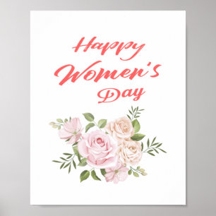 Póster happy women's day vertical