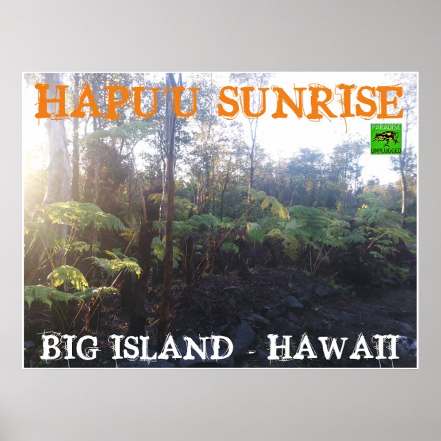 PÓSTER HAPU'U SUNRISE BIG ISLAND HAWAII (Frente)