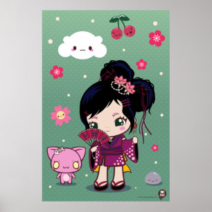 Póster Harajuku Wamono Chica Ayaka