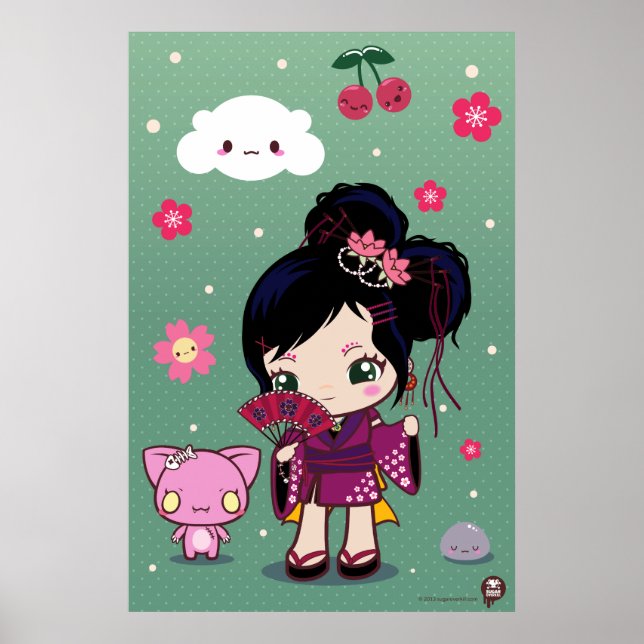 Póster Harajuku Wamono Chica Ayaka (Frente)