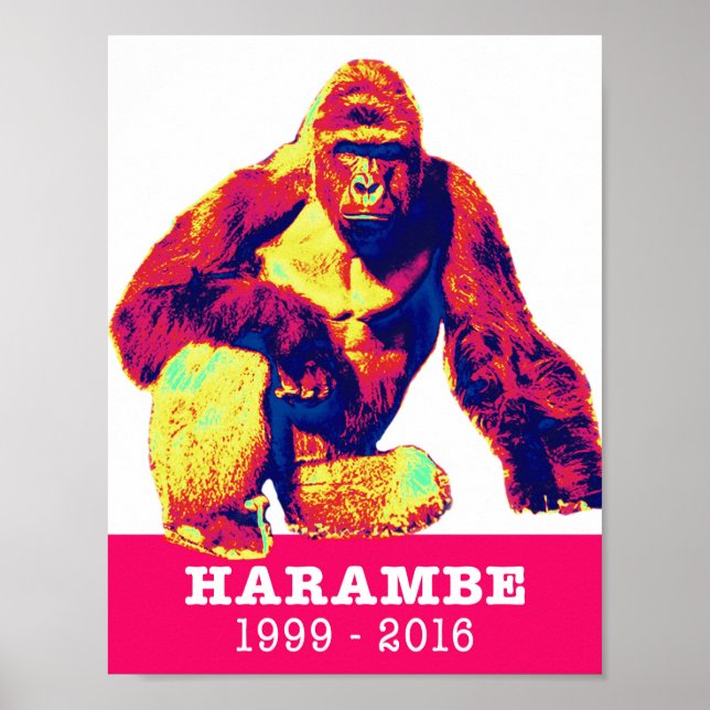 Póster Harambe Tribute Poster (Frente)