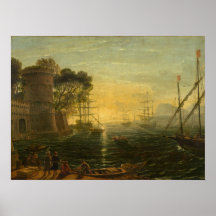 Harbor at Sunset - Claude Lorrain Fine Art