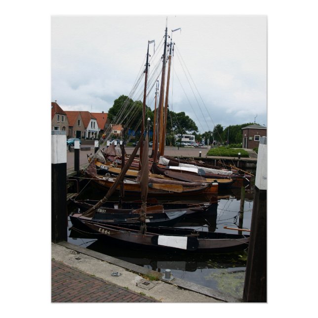 Póster Harbor, Fishingboats (Anverso)