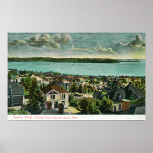Póster Harborview de la colina de la reina Anne