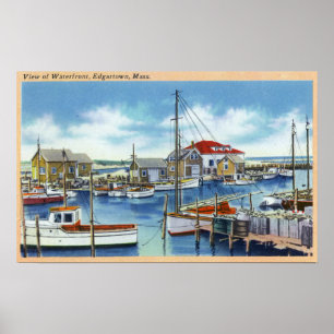 Póster Harborview de la costa