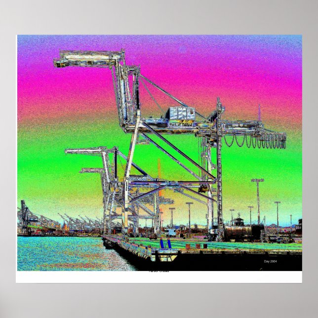 Póster Harbour Cranes (Frente)
