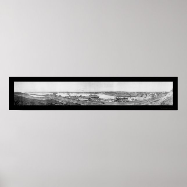 Póster Harbour Providence RI Photo 1910 (Frente)