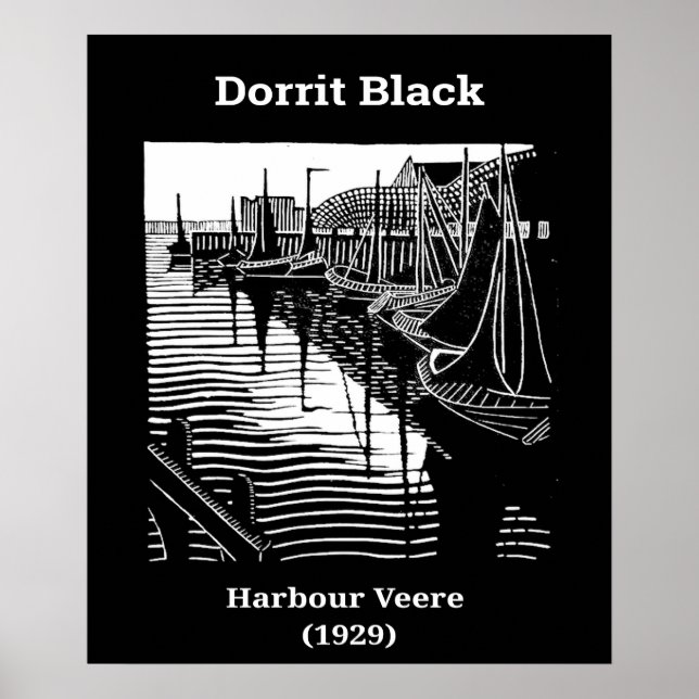 Póster Harbour Veere de Dorrit Black (1929) (Frente)