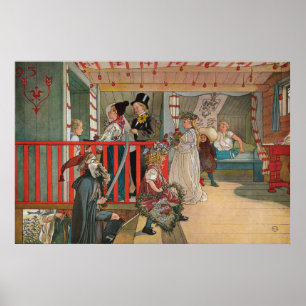 Póster Härbret del på de Namnsdag, Carl Larsson