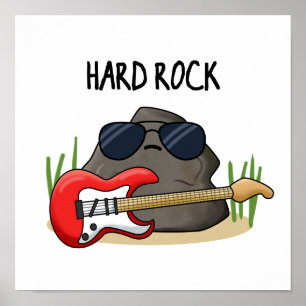 Póster Hard Rock Funny Geology Music Pun