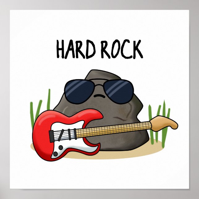 Póster Hard Rock Funny Geology Music Pun (Frente)