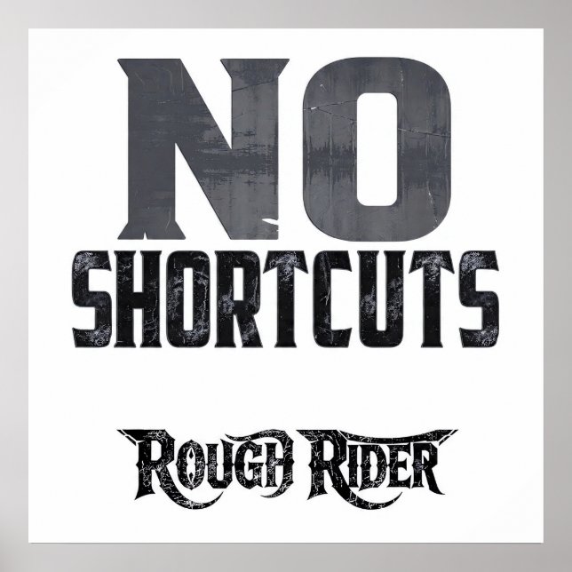Póster Hard Work Motivation: No Shortcuts (Frente)