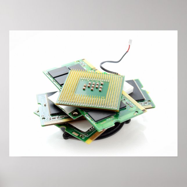 Póster Hardware de computadoras (Frente)