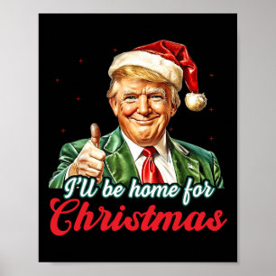 Póster Haré Hogar A Los Navidades Trump Divertidos Pajama