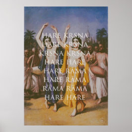 Póster Hare Krishna Hare Rama