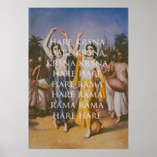 Póster Hare Krishna Hare Rama