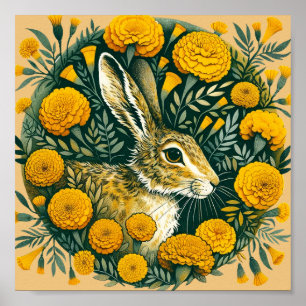 Póster Hare Marigold