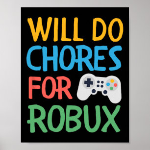 Póster Haré tareas por Gamer Bucks Juego de Video de Jueg