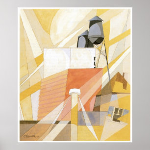 Póster Harina Mill (Fábrica), Charles Demuth
