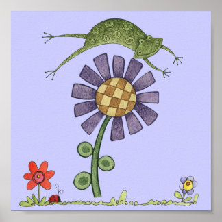 Póster harina y rana