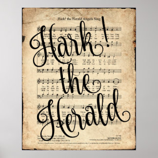 Póster Hark the Herald Hymn Print