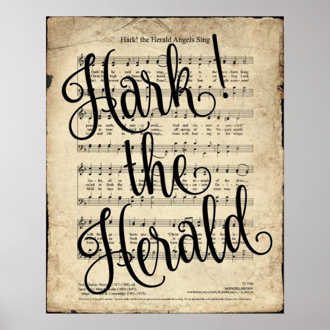 Póster Hark the Herald Hymn Print (Frente)