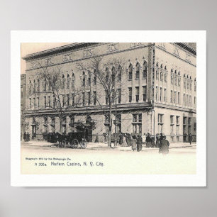 Póster Harlem Casino, Nueva York City, Vintage