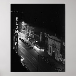 Póster Harlem de noche, 1941. Foto antigua