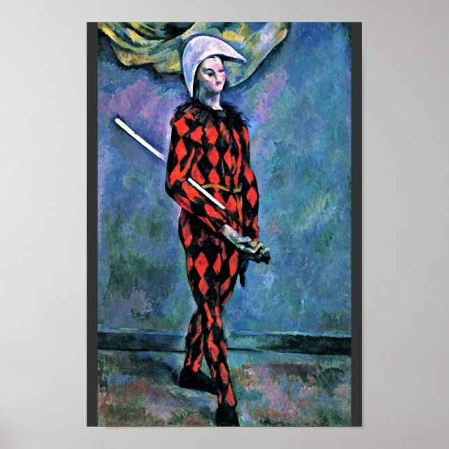 Póster Harlequin De Paul Cézanne (Mejor Calidad) (Frente)