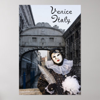 Póster Harlequin en el puente de los suspiros