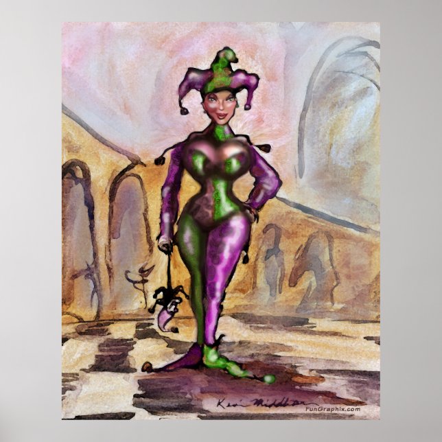 Póster Harlequin Jester Poster (Frente)