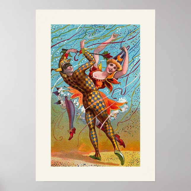 Póster "Harlequin" Vintage (Frente)