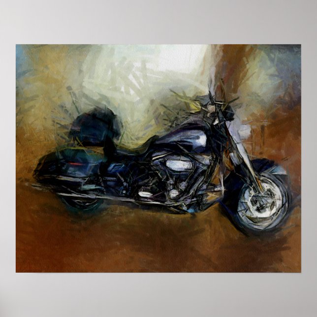 Póster Harley Motorcycle Art (Frente)