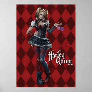 Póster Harley Quinn con dados difusos
